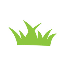 Green grass flat icon