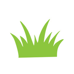 Green grass flat icon