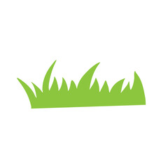 Green grass flat icon