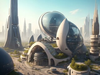 futuristic cityscape