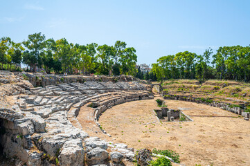 Particolare dell'anfiteatr romano a Siracusa