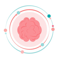 Brain vector illustration graphic icon symbol