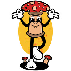 Food Retro Mascot 