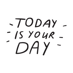 You can. Vector sticker design. Lettering on white background. Motivational phrase.