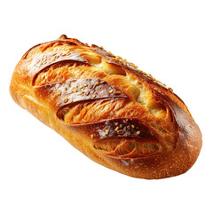 Baguette, isolated on transparent background cutout