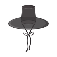 Gat, Korean traditional hat worn by men along with hanbok (Korean traditional clothing) during the Joseon period.