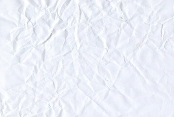 White paper crease texture background, crumpled paper for background.