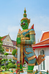 Yaksha guardian statue at Wat Arun in Bangkok, Thailand
