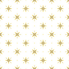 In this seamless pattern, yellow and brown diamonds are arranged to form a circle of crystal, surrounded by yellow and brown circle dots. Place it on a soft yellow background. Make it looks strange.