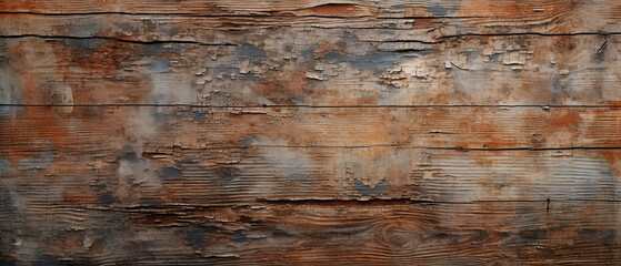 Fototapeta premium Texture of Old Rusty Wood, Generative AI