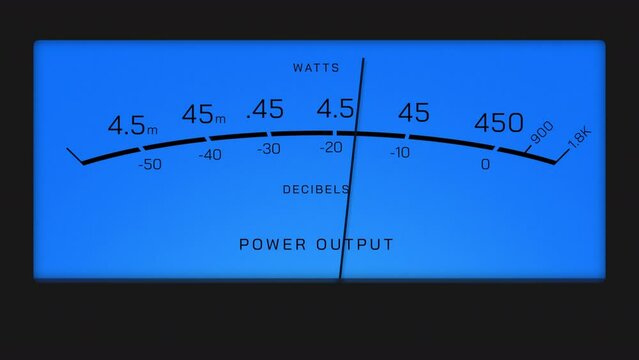 Blue VU Meter Display
