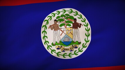 Belize Unfurling the National Flag: A Spectacle