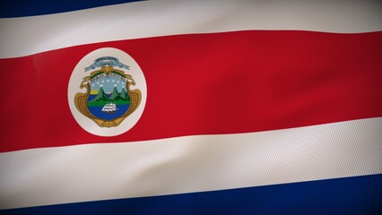 Costa Rica Flag Rhapsody: Symphony of Colors