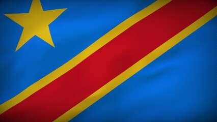 Congo Flag in Motion: A Dynamic Tribute