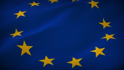 Europe Flag Reflection: Mirror of the Nation