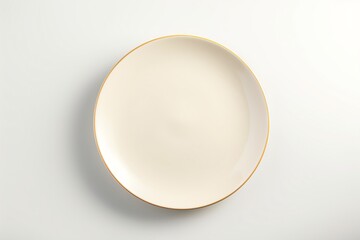 White plate isolated on a plain white background