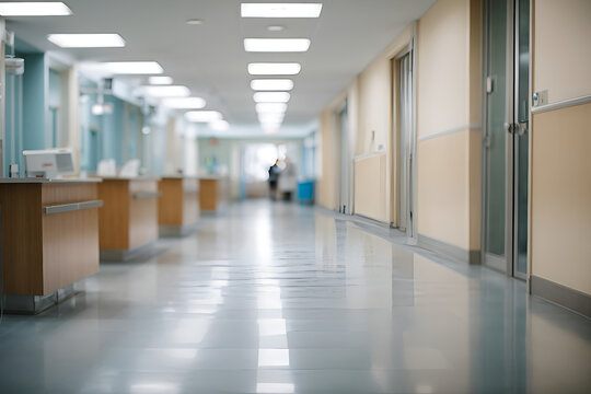 Corridor in hospital corridor concept, Generative ai