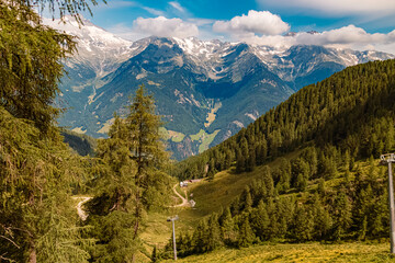 Alpine summer view at Mount Klausberg, Ahrntal valley, Pustertal, Trentino, Bozen, South Tyrol