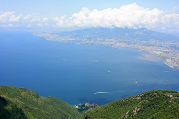 Fototapeta na wymiar View of the sea from the mountain. Crimea, Ukraine, Europe