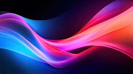 Fototapeta premium Abstract Flowing Neon Color Wave Lights Background