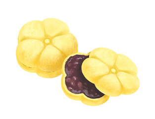 和菓子のイラスト　もなか