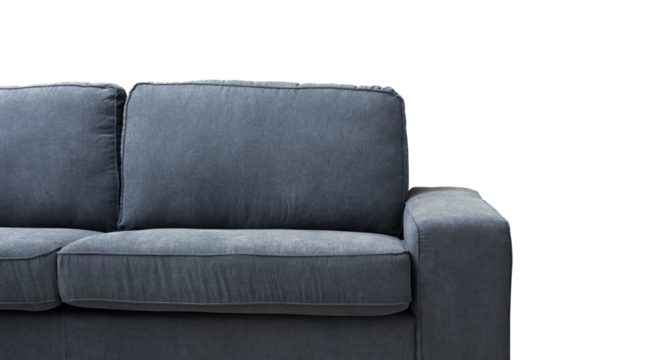 Comfortable couch isolated and copy space