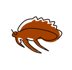 Obraz premium one continuous line of Cat fleas