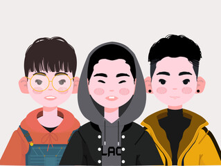 Cute Boys Illustration