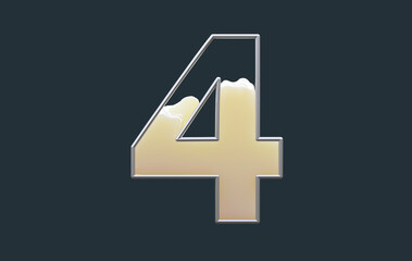 number four fill with liquid