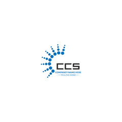 Fototapeta premium CCS letter logo design in 3 style. CCS polygon, circle, triangle, hexagon, flat and simple style with black and white color variation letter logo set in one artboard CCS logo, CCS.