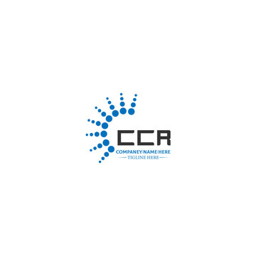 CCR letter logo design in 3 style. CCR polygon, circle, triangle, hexagon, flat and simple style with black and white color variation letter logo set in one artboard CCR logo, CCR.