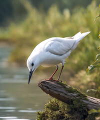 Obraz premium great white egret Generative ai