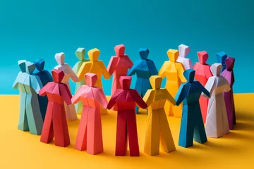 Fotobehang Team man concept person human group community business together partnership crowd teamwork © SHOTPRIME STUDIO