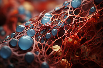 Bacteria virus or germs microorganism cells. Medical illustration. 3d illustration. 