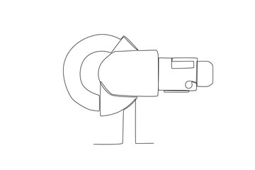 One continuous line drawing of an bigging bar. One line concept graphic design vector illustration of building construction tools
