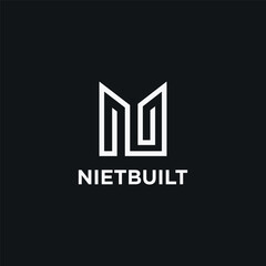 N latter real estate logo and icon