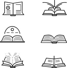 Text icons inline style. Read, copywriting, word, Vector illustration.