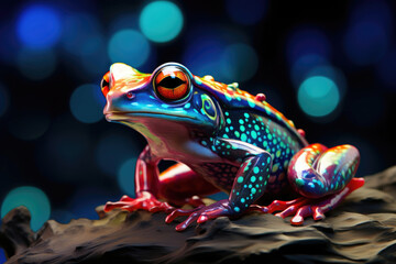 Frog's Haunting Adventure in Pastel Galaxy