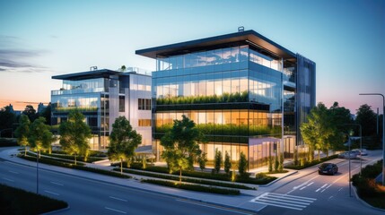 Modern Office Building with Energy Efficient Design