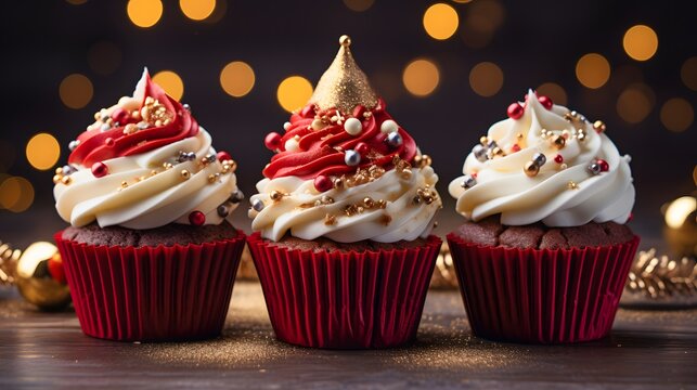 Christmas sweets cupcakes. 