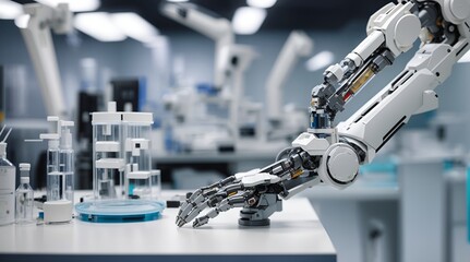 ロボットアーム、医療、研究、自動化｜robotic arm, medical, research, automation. Generative AI - obrazy, fototapety, plakaty