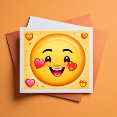 card with face emoji