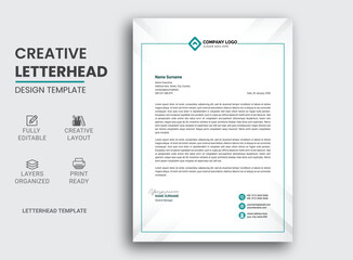 Corporate business letterhead design template