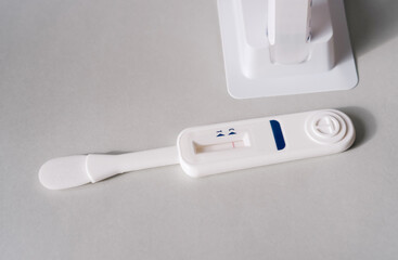 rapid HIV test. hiv test isolated on gray background