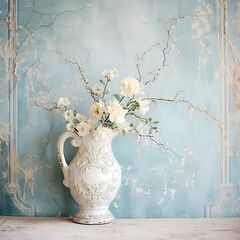 vase with flowers,vase,bouquet,flowers,nature,blossom,spring,,Ai generated	