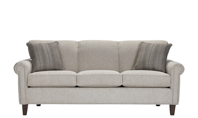 SOFA WITH ROLLED ARMS on white background with clipping path. Flexsteel Living Room Sofa Printed...