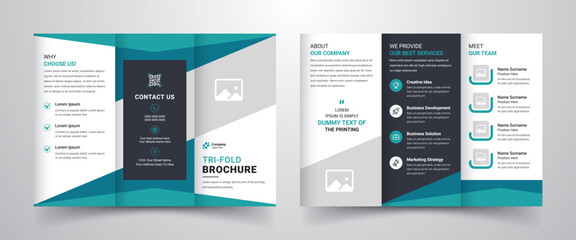 Modern and simple corporate business trifold brochure template layout design