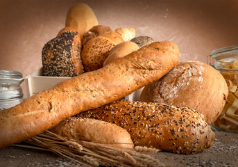 Basket of delicious bread