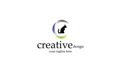 Fototapeta premium colorful gradient circle style creative design 