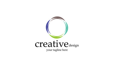 colorful gradient circle style creative design
